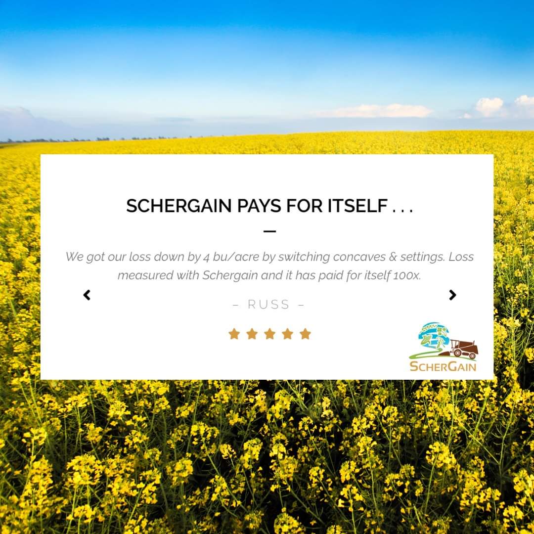 Don't believe us?
Believe Russ instead. 

Schergain is created by real farmers, and used by real farmers. 

#agtwitter #harvest22