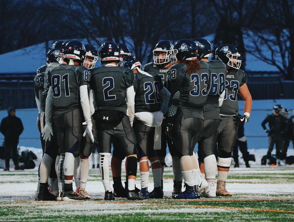 JoaFootball's tweet photo. Tomorrow, Oct 20th at 1:15 is the kickoff to our Alumni Homecoming game! We’re hoping to see as many Knights Football Alumni at the game as possible. Come celebrate the Final Regular Season Home Game of Coach Nicoletta’s incredible career as the Sr. Head Coach. #TheGodfatherNick https://t.co/A7xL2QJYHK