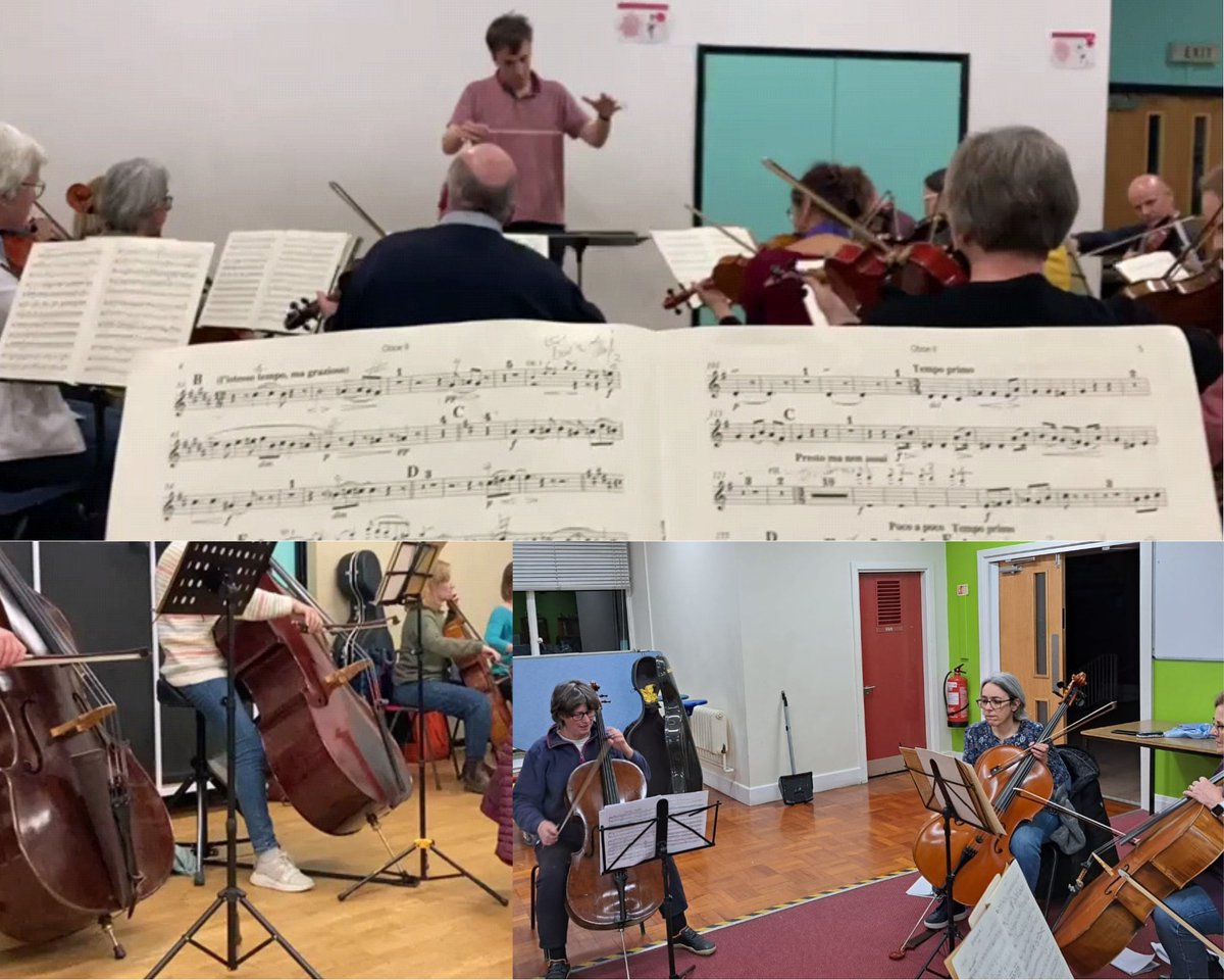Getting into the detail of a couple of movements of the Brahms, and a cello sectional led by Jenny. 
We're also thrilled to be seeing signups to sing with us in Mahler 2 next year🥳 Still plenty of space available! See details at: leamingtonsinfonia.org.uk
#Leamington #Orchestra