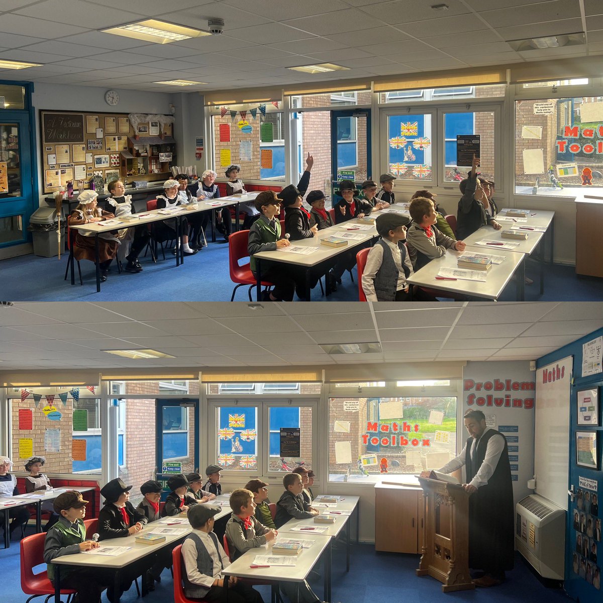 CrawfordMatt77's tweet photo. Great visit to @kilburnjuniors this morning and lovely to see children and staff in Y5&6 enjoying their Victorian day. #LoveLearningLoveLife @embarkfed #family https://t.co/oaEvqGcQL7