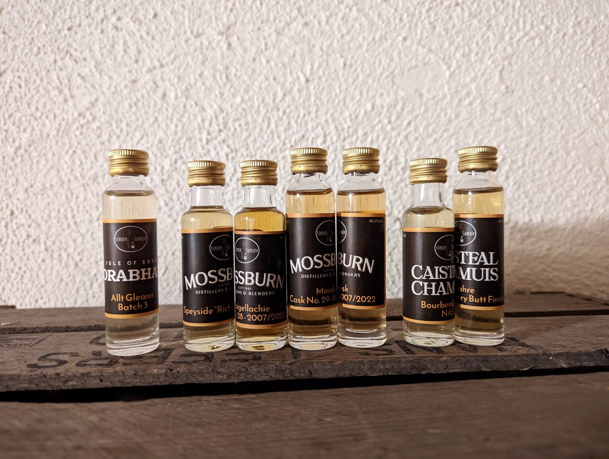 speakofwhisky's tweet photo. Tonight tasting with #SimpleSample and @MossburnWhisky @torabhaig and Caisteal Chamuis
Slainte! #Whisky https://t.co/tg1YBw6twQ