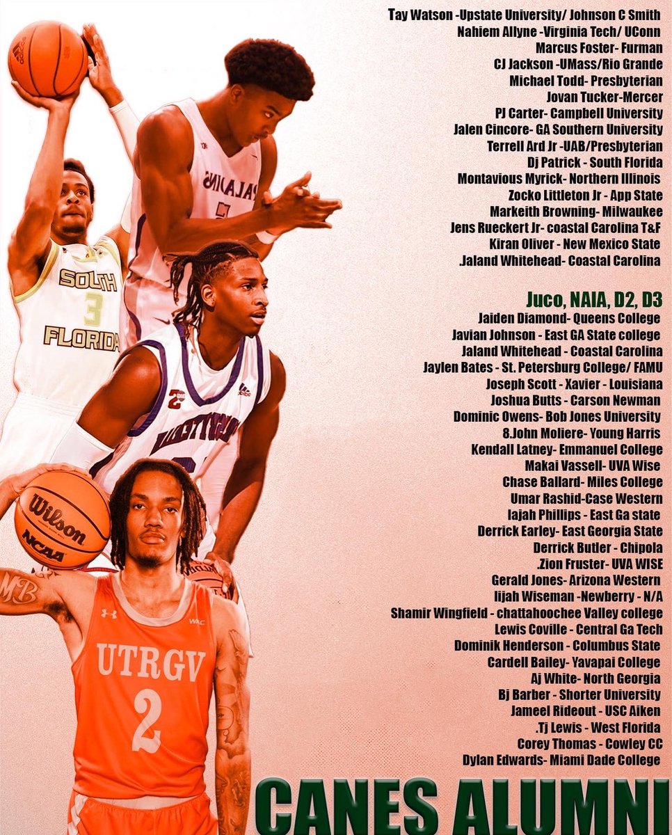 TheBryceis_Rght's tweet photo. ✔️ If you wanna play college Basketball…..⁉️(Follow @CanesGa)

✔️Current list of players at the next Level…. 

#numbersdontlie #wethemones https://t.co/h5o4NygE1j
