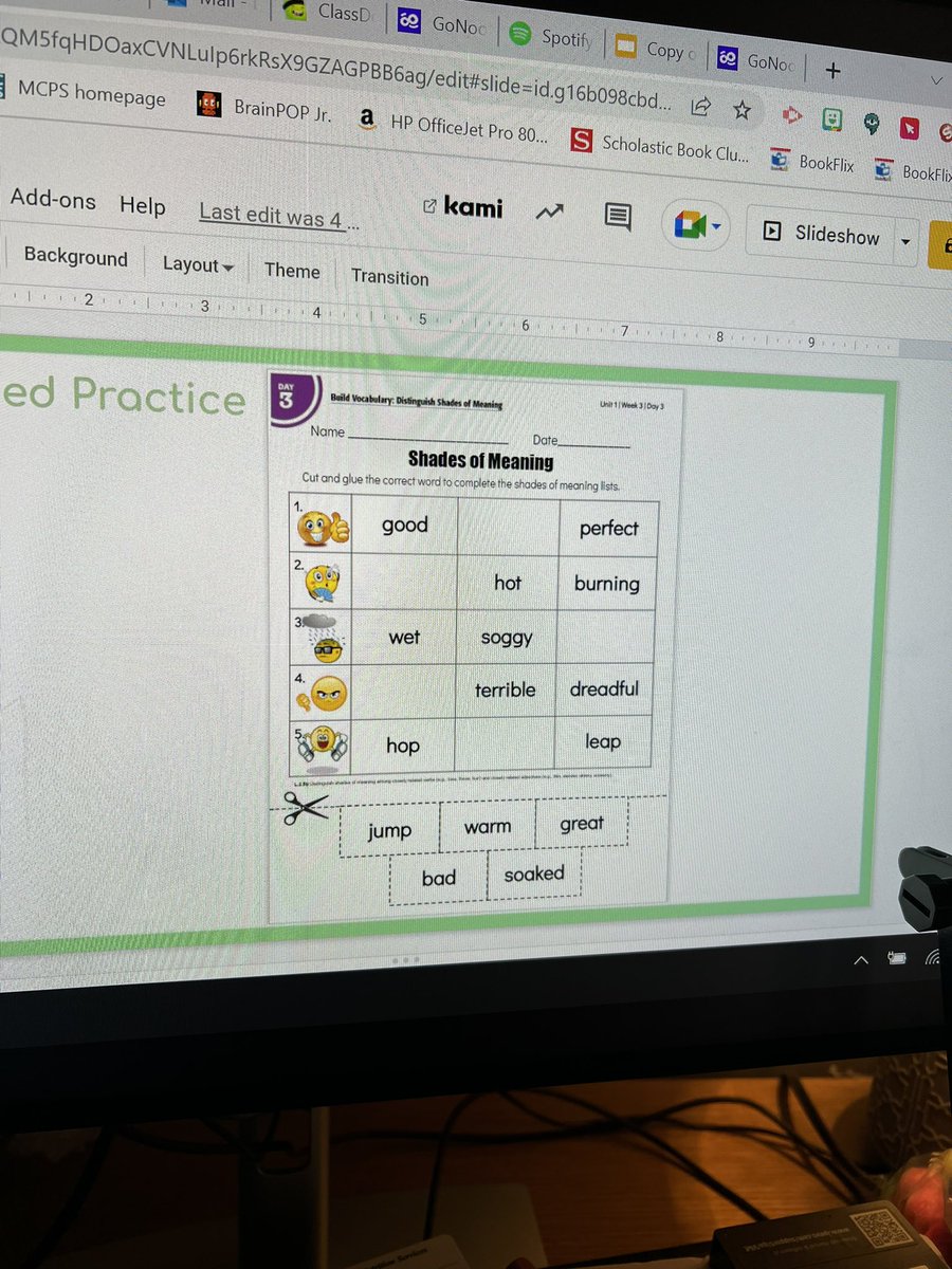 Learning shades of meaning in reading! #secondgrade <a href="/SherwoodElemen2/">Sherwood Elementary</a>