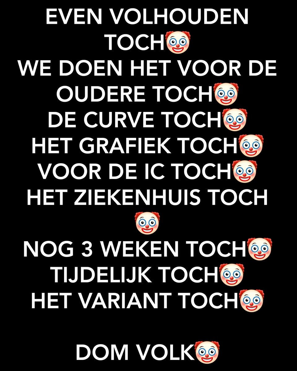 ajaxfriend3's tweet photo. @joopdelfijn @GGDGHORNL @MinVWS 🤡🤡🤡🤡 https://t.co/x30zKc2N15