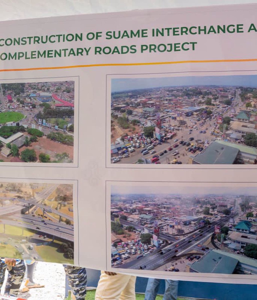 NAkufoAddo's tweet photo. On Tuesday, 18/10/22, I cut the sod for the commencement of construction of a 4-tier interchange at Suame, in fulfillment of a pledge I made during my tour of the Ashanti Region last year. The Interchange will be the first 4-tier interchange in the Ashanti Region. https://t.co/XTQSK9TSTt