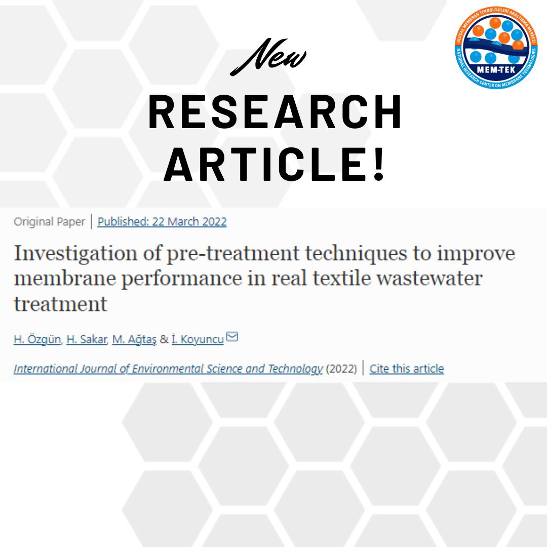 itumemtek's tweet photo. We continue to support #science with research #articles and #reviews published in 2022. As MEMTEK Research Center, we are happy to share with you the articles published. Check it out now!
💻🧪🔬💧🧫
#memtek #membrane #biofouling #separation #rareearthelement #textile #wastewater https://t.co/HmwEnejSbw