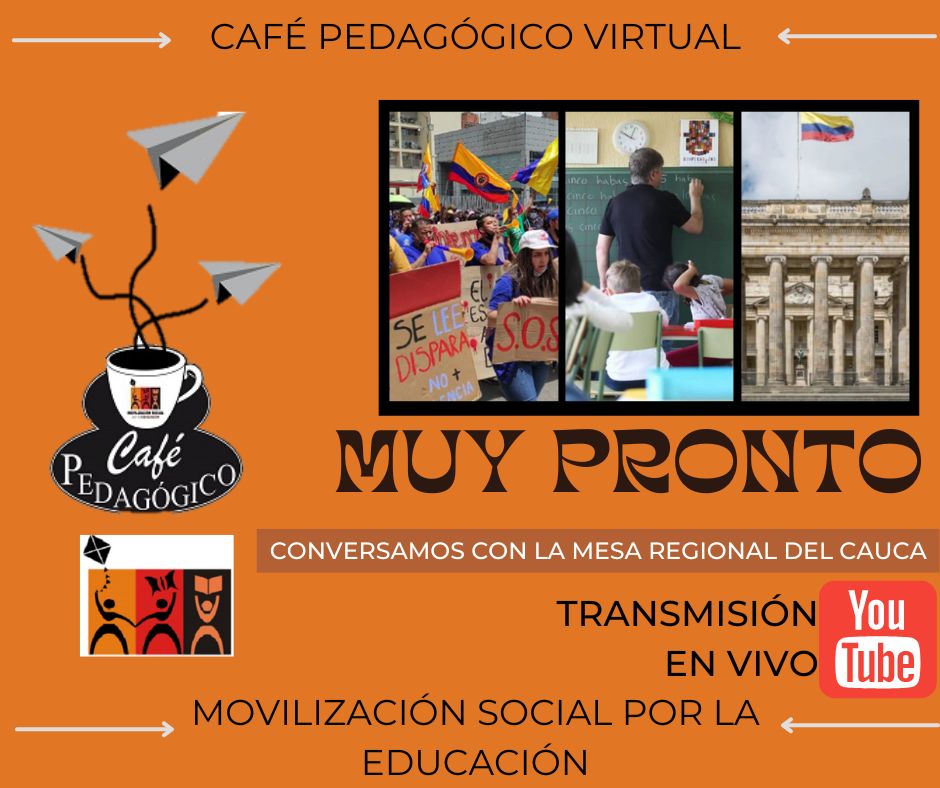 #MSE Muy pronto estaremos conversado sobre nuestras prácticas pedagógicas junto con la mesa regional del Cauca e invitados especiales alrededor de un  nuevo #CaféPadagógico Virtual. 
Esperanos y sigue nuestras redes sociales para mayor información