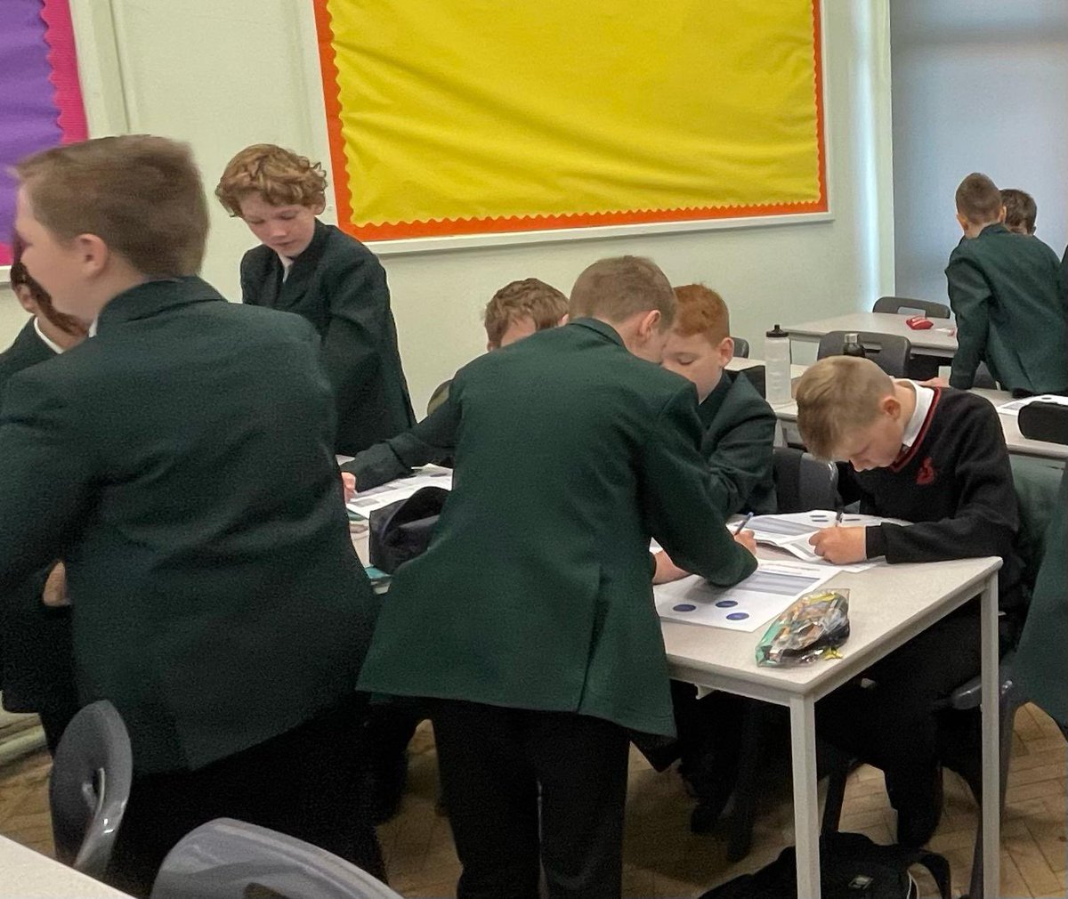 SandbachRS's tweet photo. Our year 7s are analysing census data to get a picture of the religious make up of the UK. They are all doing their own mini census in class, it's great to see our newest theologians/sociologists/philosophers in action! #worldviews #TeamRE https://t.co/9vNylSVdFV
