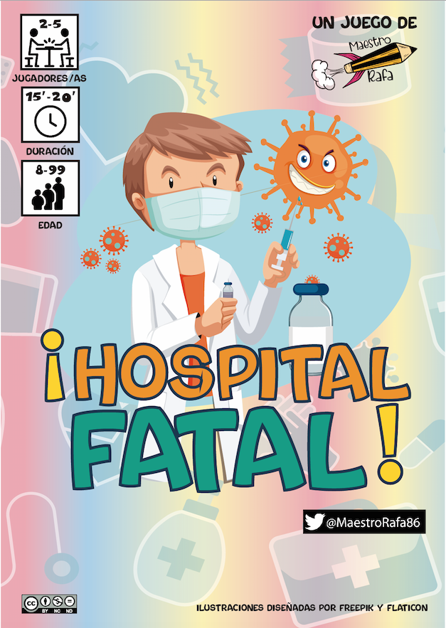 ¡Ya está aquí!

¡HOSPITAL FATAL!

Un juego de cartas caótico para aprender el funcionamiento del cuerpo humano.

Un RT ayudaría a difundir.

Gracias a todos/as por las aportaciones y correcciones.

drive.google.com/file/d/1KtJUDK…