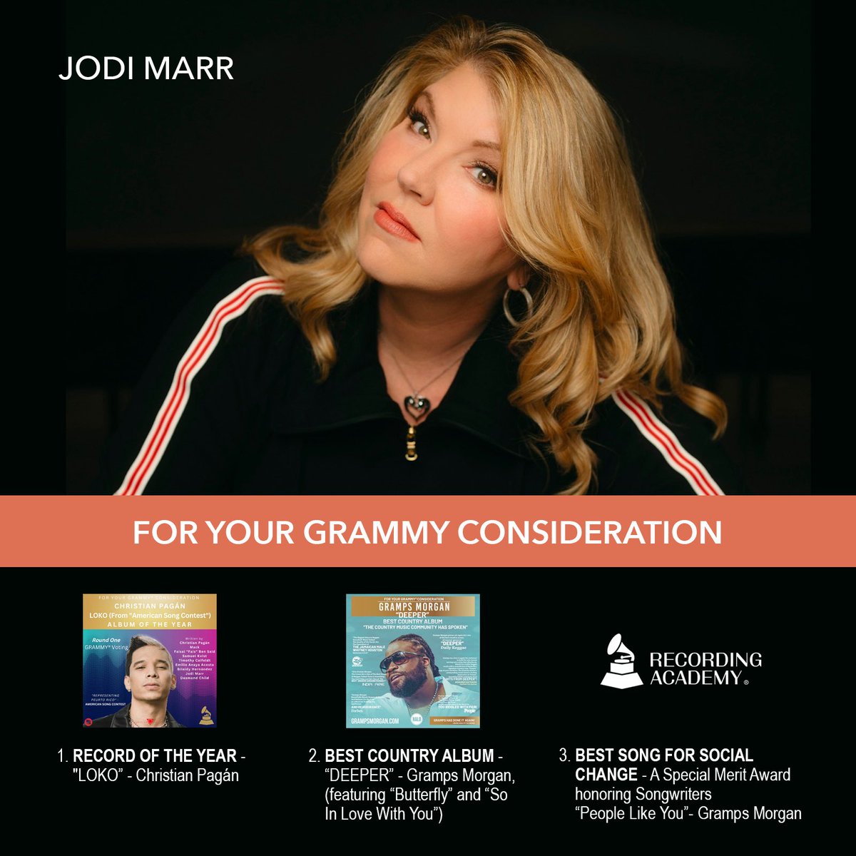 JodiMarr's tweet photo. Congratulations and thanks to the artists and cowriters on these amazing songs and projects. I’m proud to be on these creative teams.⁦@grampsmorgan⁩ ⁦@JohnnyReid⁩  ⁦@Christian_Pagan⁩ #fromsongwritertostar #artistdevelopment #signupfree at https://t.co/Gw8he6npOl https://t.co/M3zHvSWCPi