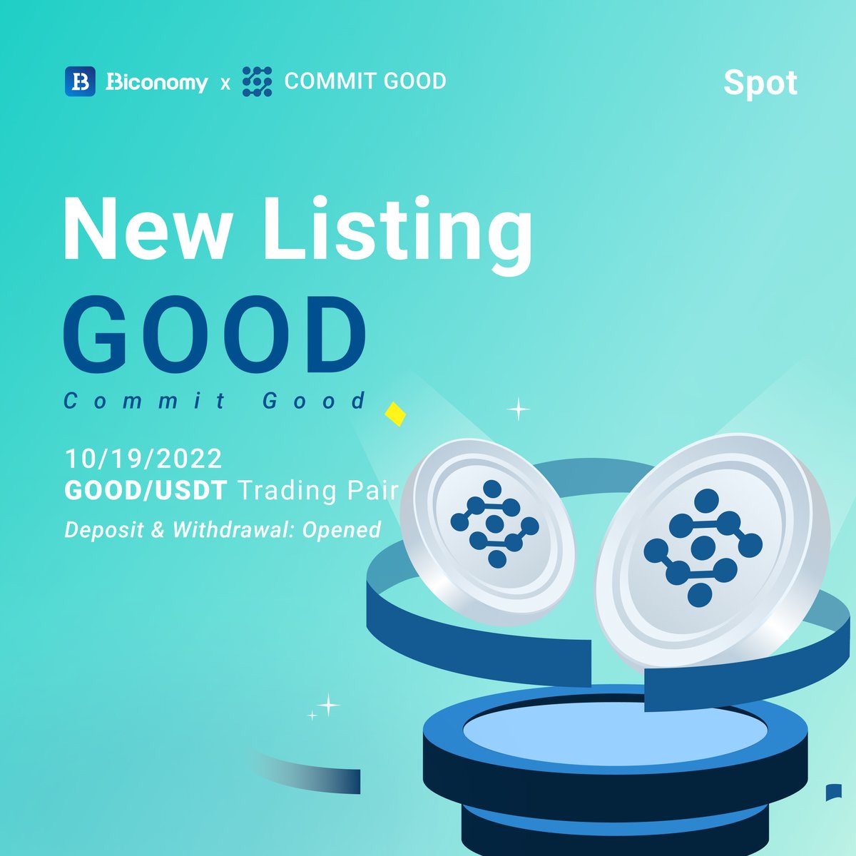 commitgdoffical's tweet image. $GOOD is now on Biconomy!