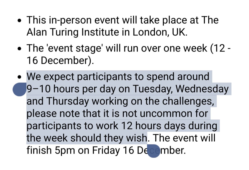 PWGTennant's tweet image. Details of the working culture at a @turinginst #DataStudyGroup 😳

I do NOT endorse this. Nor the fact that individual participants are NOT paid for their contributions. 

I cannot see how this is compatible with the institute&apos;s declared &apos;inclusivity&apos; values.