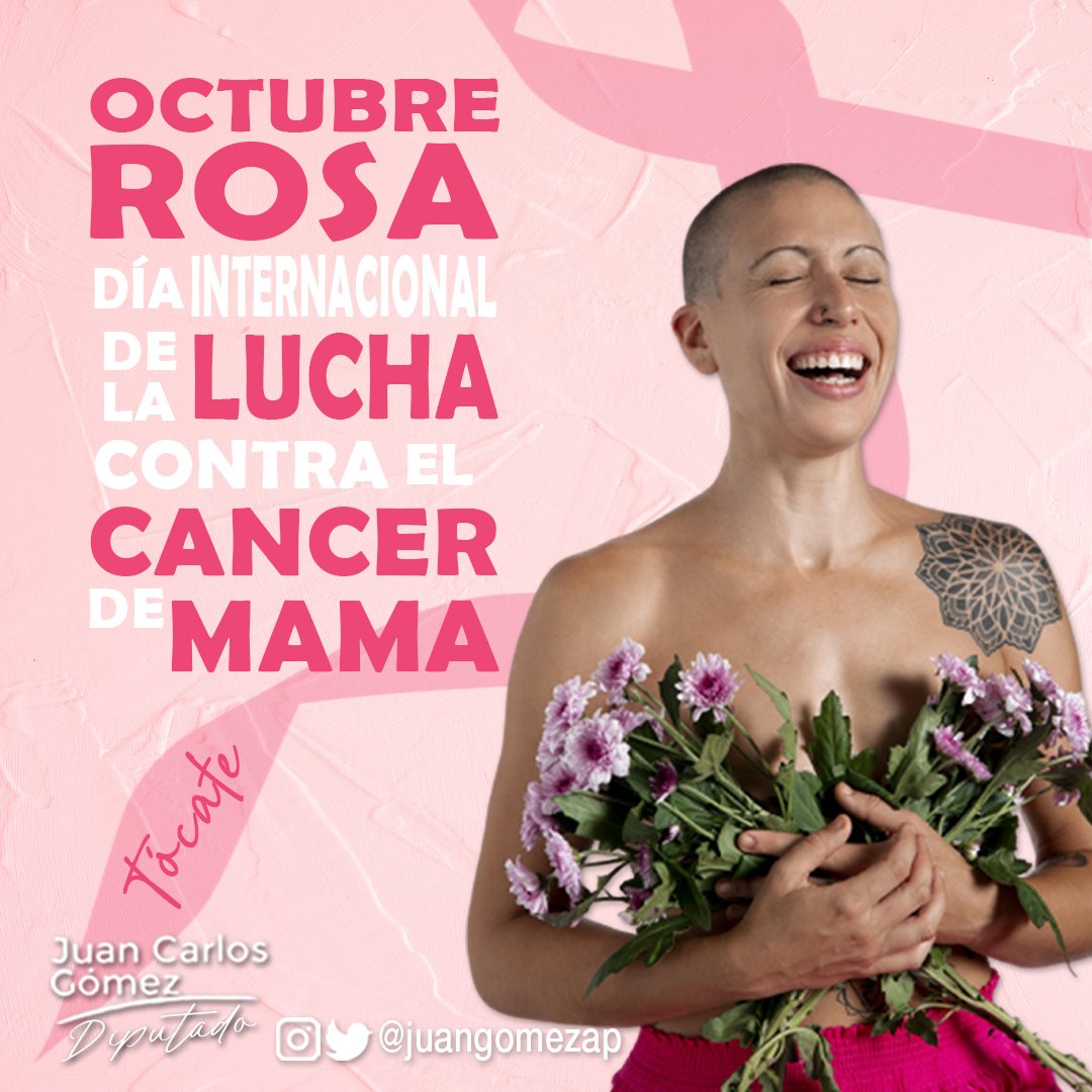 juangomezap's tweet photo. Hoy #19Oct valoramos la lucha y concientización contra #CancerDeMamas.

En Venezuela es importante tener presente que un diagnóstico temprano trae mejoras en la calidad de vida, además de disminuir la tasa de mortalidad.

#Tocate 🎀 #DiaMundialDelCancerDeMama 
#OctubreRosa https://t.co/BTpVq5iJnM