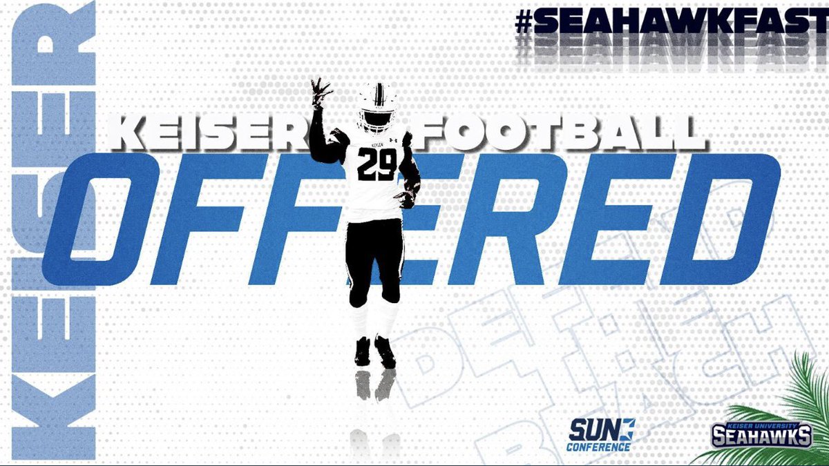 Blessed to receive an offer from keiser university! <a href="/KeiserFootball/">Keiser Football</a> <a href="/Lyman_Athletics/">Lyman Athletics</a> <a href="/CoachShawP/">Shaw Pomianowski</a> <a href="/CoachJLord1/">Jalani Lord</a> @kevinth75226291 <a href="/Lyman_Football/">Lyman HS Football</a>