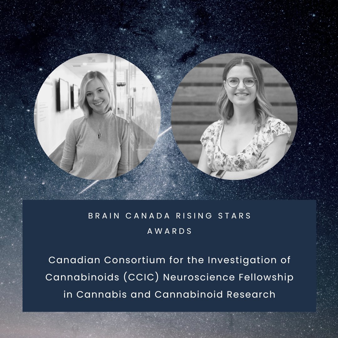 BrainCanada's tweet image. Congratulations to @LaurBest, PhD, @CAMHResearch and @S_Baglot, @UCalgary for both winning a @BrainCanada Rising Stars @ccictweeter Neuroscience Fellowship in Cannabis and Cannabinoid Research Award.