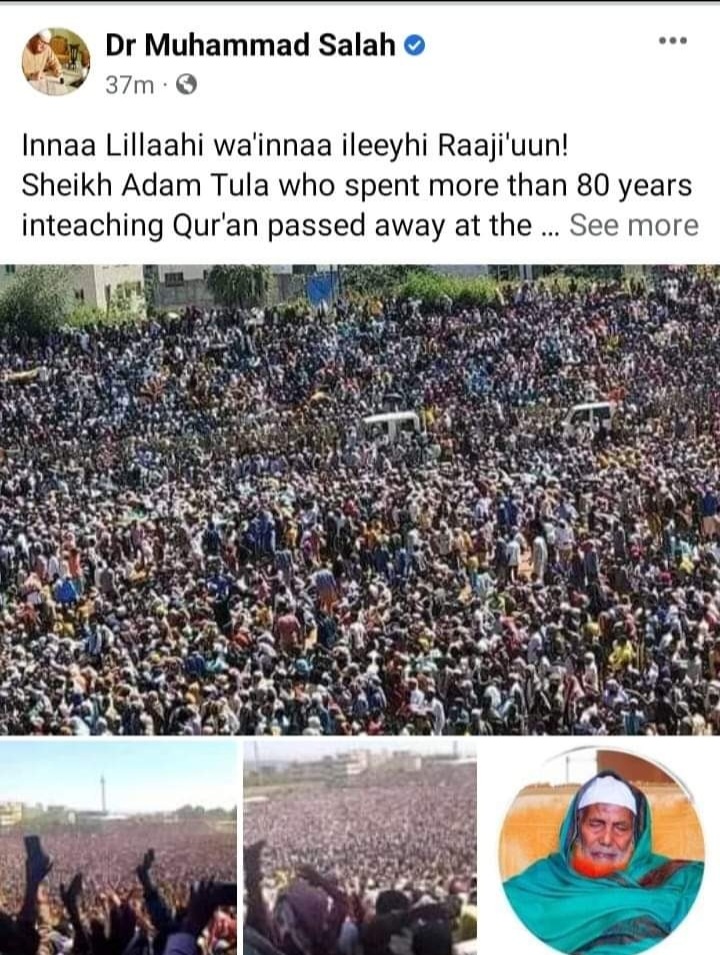 AbdoWayu's tweet photo. Sheik Adam Tula was amongst few prominent Oromo scholar's of Muslim religious and Oromo liberals  who thought, 000s for more than 80n Summer &amp; plus.
Condolence to Oromo &amp; all over world fellows. May stay your soul at power!
Again #GoE &amp; officials failed ur condo, due still Oro? https://t.co/Q6y9vs4LeE
