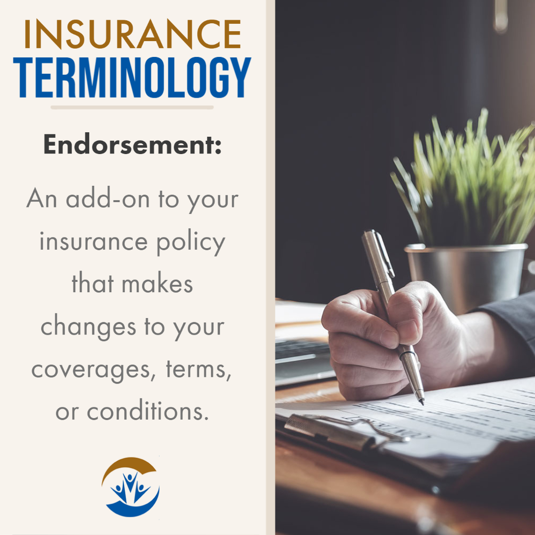If you've ever made a change to your existing insurance policy, you may have heard the term "endorsement" used 🖋️ The language of insurance can be tricky, so we're here to help translate it for you! ✨ Need help? Be sure to contact us!  📞