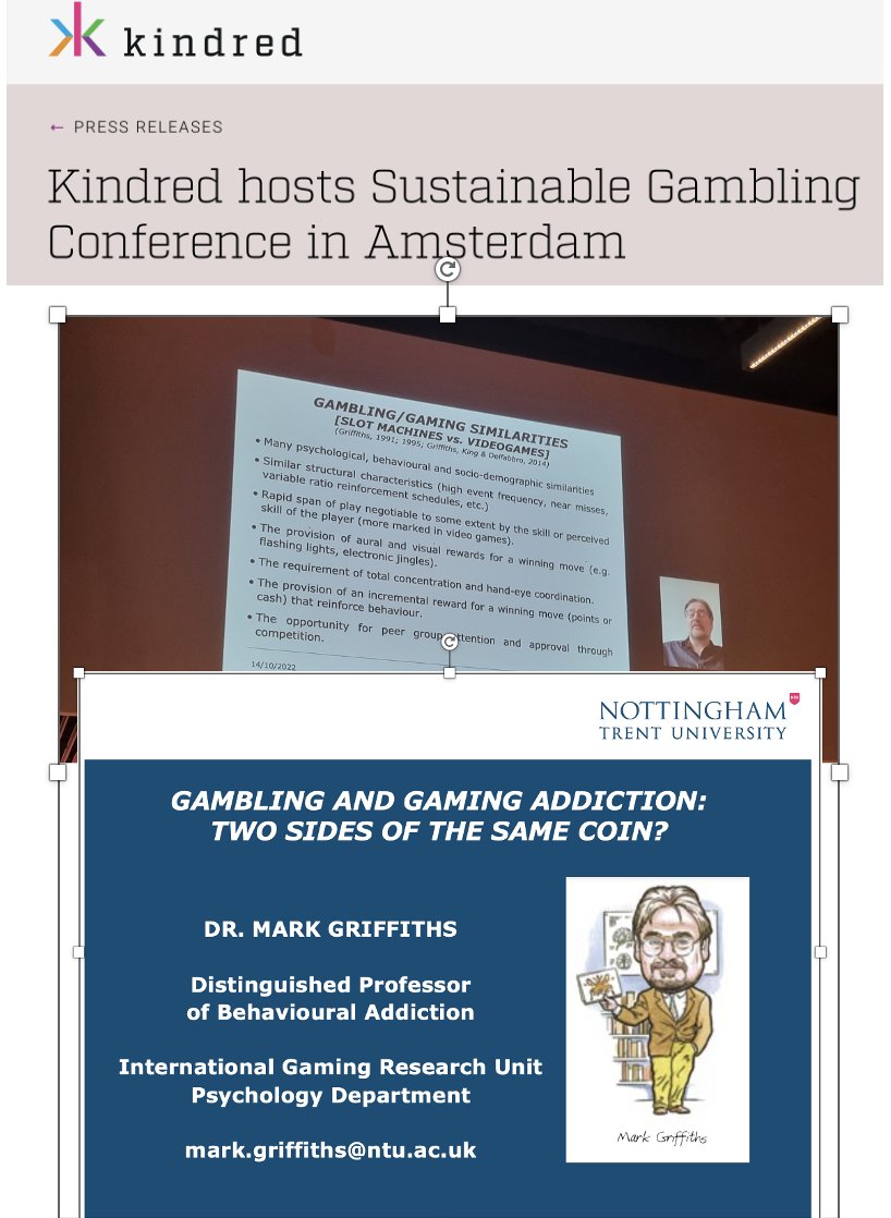 Mark Griffiths (@drmarkgriffiths) on Twitter photo I gave a talk on gambling and gaming convergence at Kindred's Annual Sustainable Gambling Conference earlier today <a href="/PsychologyNTU/">NTU Psychology</a> <a href="/NTUNews/">NTU Press Office</a> <a href="/ntu_research/">NTU Research</a> <a href="/BPSCyberPsych/">BPS Cyberpsychology</a> <a href="/NTUSocSciences/">NTU School of Social Sciences</a> I gave a talk on gambling and gaming convergence at Kindred's Annual Sustainable Gambling Conference earlier today <a href="/PsychologyNTU/">NTU Psychology</a> <a href="/NTUNews/">NTU Press Office</a> <a href="/ntu_research/">NTU Research</a> <a href="/BPSCyberPsych/">BPS Cyberpsychology</a> <a href="/NTUSocSciences/">NTU School of Social Sciences</a>