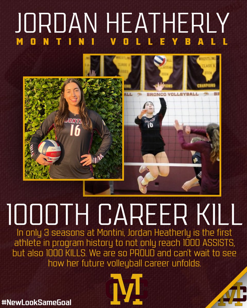 Senior Captain, Jordan Heatherly, is the first player in program history to reach 1000 ASSISTS and 1000 KILLS! We couldn’t be PROUDER of this amazing accomplishment!!! #NewLookSameGoal