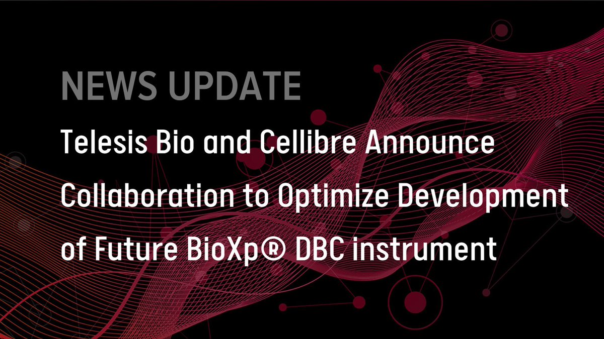 Telesis Bio has partnered with <a href="/Cellibre1/">Cellibre</a> in a new collaboration agreement to optimize the development of the future BioXp® DBC instrument in order to deliver on-demand and automated production of CRISPR-Cas9 guide RNA to researchers.

Read more: bit.ly/3MHPQB7