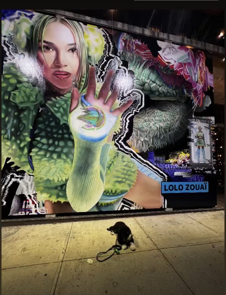 LoloZouaiNews's tweet photo. 🎨 | Finished picture of Lolo Zouaï's mural in Broolyn, New York ! https://t.co/6X7HK3WiS1