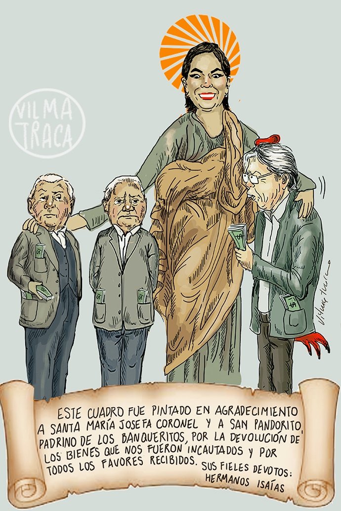 #MariaJosefaCoronel #HermanosIsaias #Caricatura #Vilmatraca #Ecuador