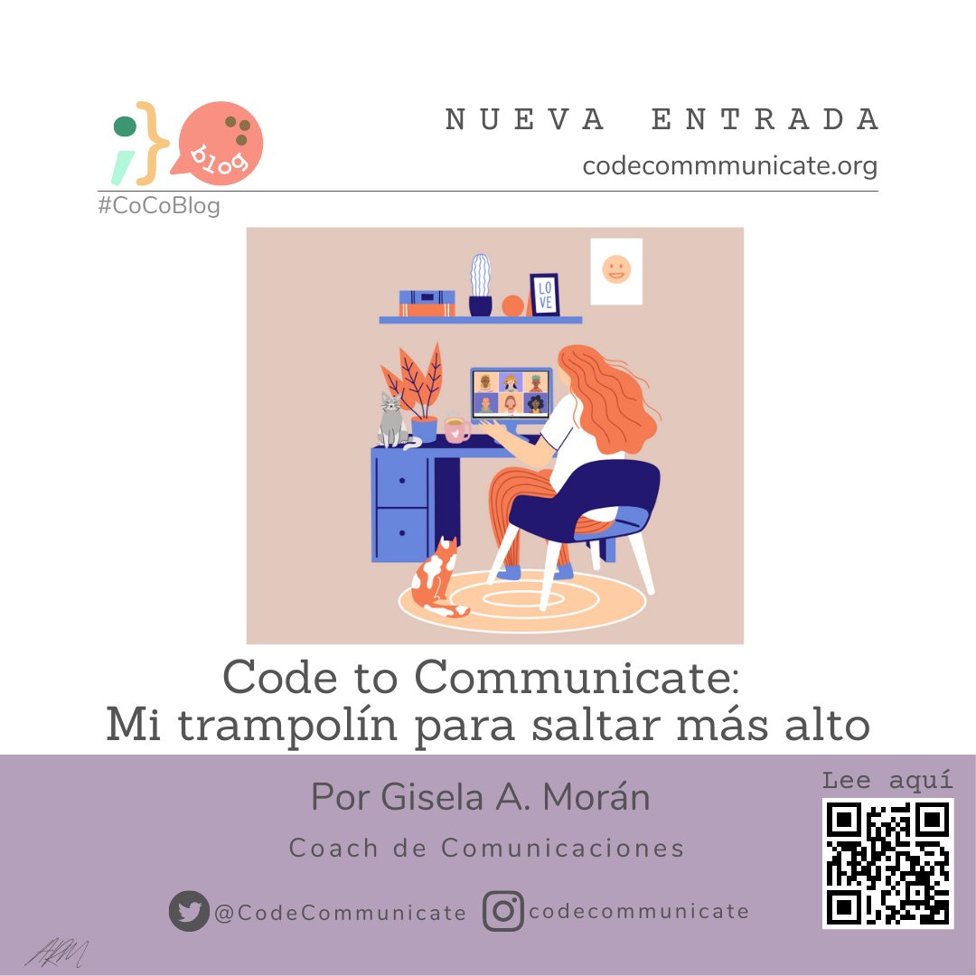 CodeCommunicate's tweet photo. #CoCoBlog. Cada vez falta menos para que inicie #CoCo2023. Es por eso que nuestrx nueva #CoCoCoach de Comunicaciones, @gimoran, nos comparte: @CodetoCommunicate: mi trampolín para saltar más alto: https://t.co/N3AxUrskup. 🤸🏽🤩
#versiónespañol #CommCi https://t.co/pudLSWvcT7