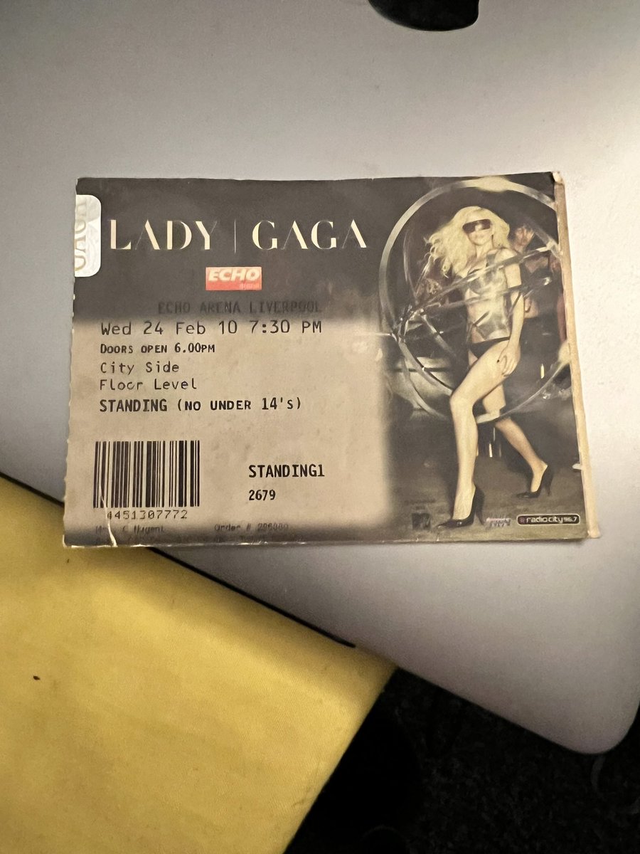 What a throwback @ladygaga My first ever Gaga concert ticket 2010 Monsterball… Veterans where you at?!