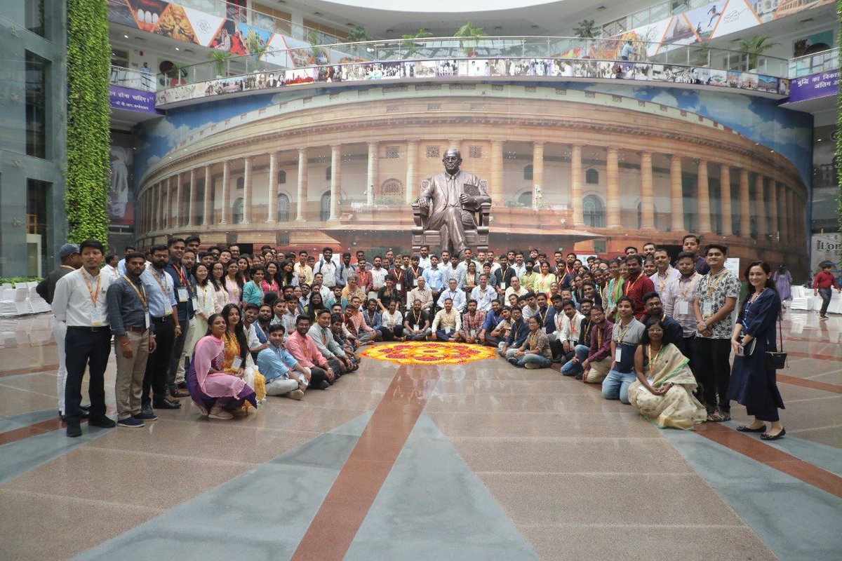 mopr_goi's tweet photo. Young Fellows (#YFs) from 27 States and 561 Gram Panchayats are also attending two-days National Training Workshop on #PeoplesPlanCampaign2022 during 19 – 20 October 2022 at Dr. Ambedkar International Centre, New Delhi.

#Training #CapacityBuilding
#PPC2022 #SabkiYojanaSabkaVikas https://t.co/rUcokXPMs5