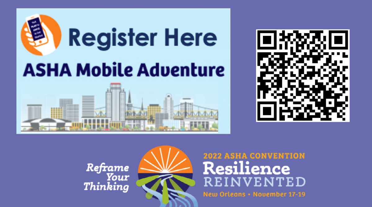 ASHAWeb's tweet photo. Going to #ASHA22? Pre-register to participate in the ultimate @ASHAWeb Convention adventure. You may just win a $500 gift card! Download the convention app: https://t.co/Wew3JRIzTD Register here: https://t.co/5dSla2Rhxy #auds #auds2b #slp #slpeeps #slps2b https://t.co/wkfPO5tEAA