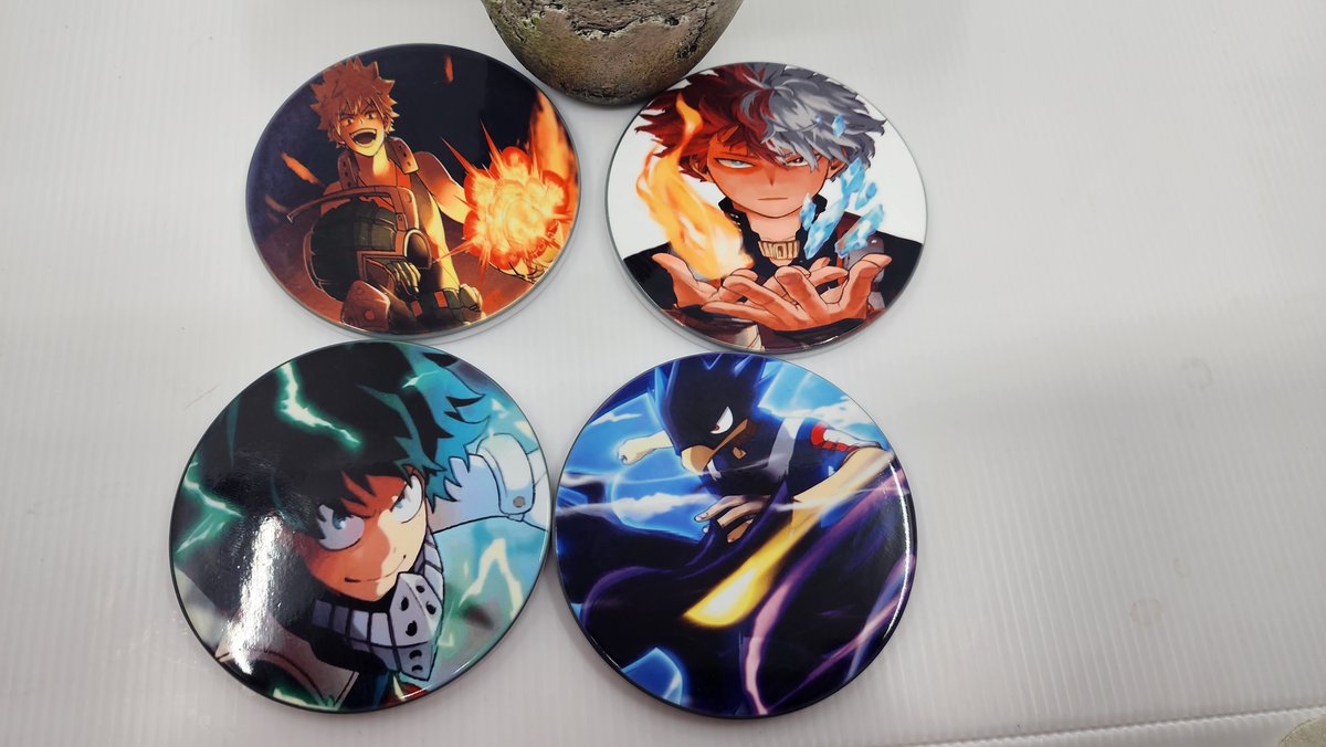 URTechDownload's tweet photo. Bring a little more hero to your kitchen with these ceramic coasters featuring some of the most powerful students from My Hero Academia’s Class 1-A school. 

https://t.co/QwcLsEYlr0 https://t.co/FrPoxeEDg7