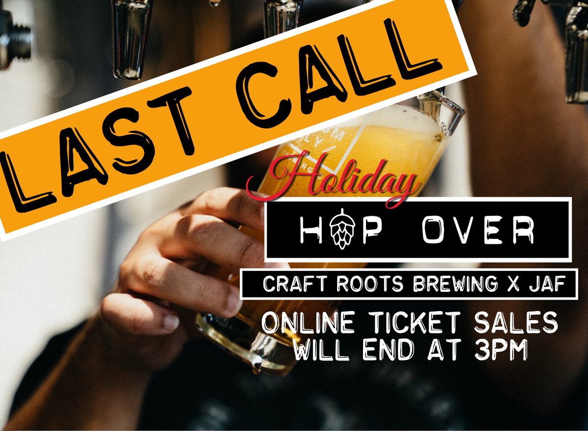 joeandruzzifndn's tweet photo. LAST CALL for online ticket sales to JAF's first Holiday Hop Over of the season! Don't worry though you can still get your tickets at the door. We can't wait to see you all tonight! #hopover #craftbeer #newenglandbrewery #brewery #breweries #localbeer #localcraft https://t.co/5jFqa4hghS