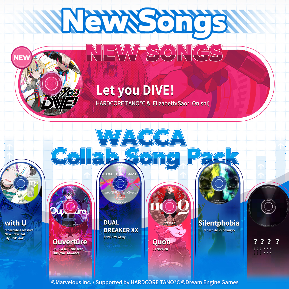 XD_EN_Official's tweet photo. The #Rotaeno X #WACCA collab is ON! We'll #giveaway 500 gems to a lucky winner every day over the next 7 days to purchase the collab music pack! To enter:

🔁 Retweet
👤 Follow
💬 Comment your fav track from the collab https://t.co/GirHTAjBQv