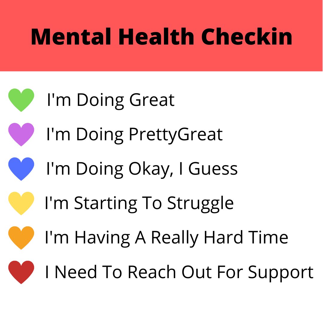 ryan_kainec's tweet photo. Hey Everyone! 

It's Mental Health Checkin Wednesday.

How are you doing? How can we support you? 

#mentalhealth #mentalhealthcheckin #itswednesday https://t.co/yeubTjqKyL