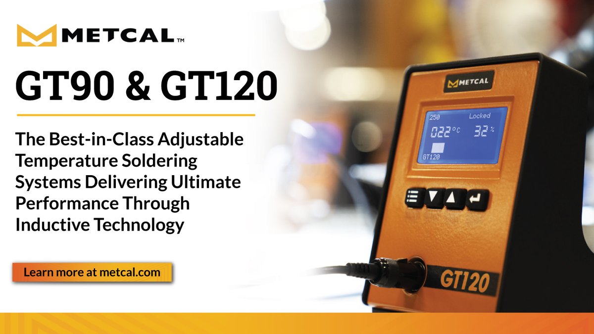 💲 Reduce operational costs with less scrap, greater productivity, and lower consumables costs through longer tip life with the GT120 & GT90. Learn how: hubs.la/Q01pYxPC0

 #MetcalSolutions #InductiveHeat #SolderingSolutions #Soldering