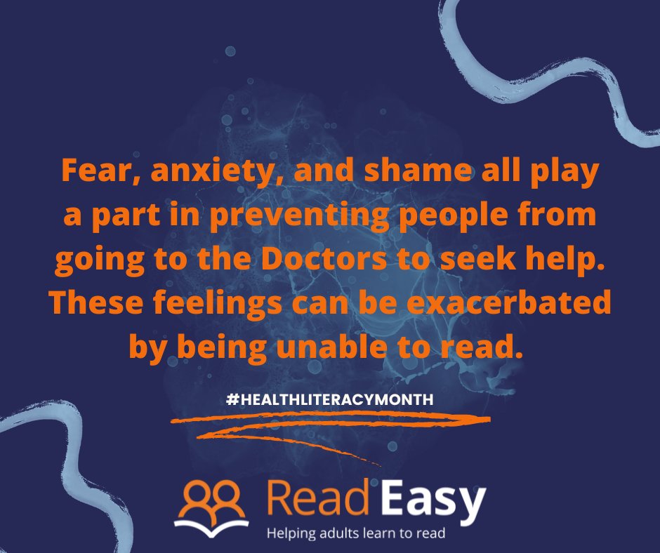 ReadEasyUK's tweet photo. Imagine advocating for your health if you struggle to read.

You would struggle with.....
📖Reading leaflets
✉️Responding to letters
📝Filling in paperwork
📚Following written advice

Call 01388 435021 if you know someone who would like to learn to read.

#REhealthliteracy https://t.co/c5SzpqgTJe