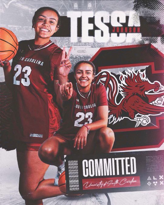 4 ⭐️ Tessa Johnson has committed to the University of South Carolina! 🏀 @tessajohnsonnnn