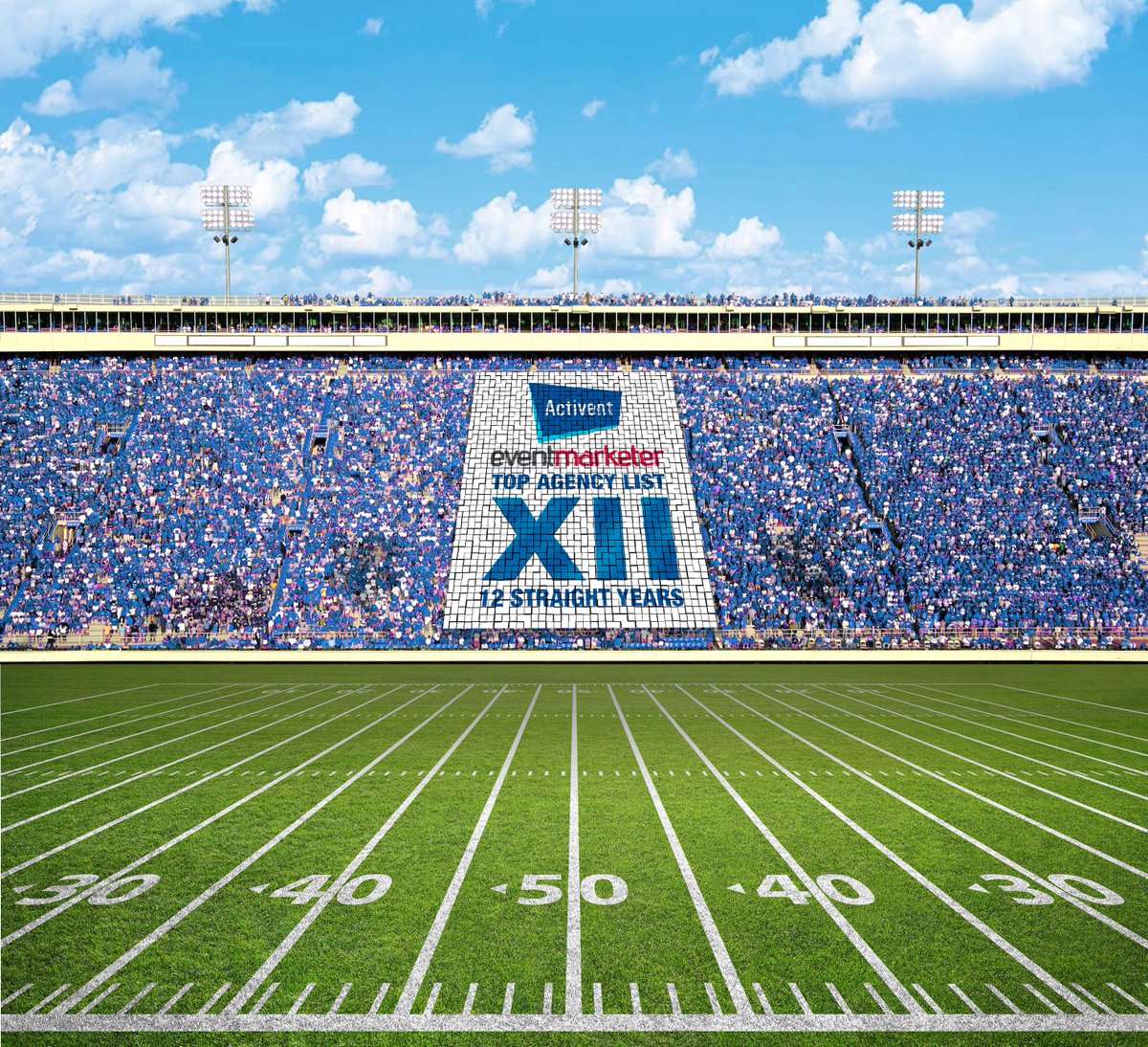 ActiventMktg's tweet photo. Activent Marketing has scored another touchdown. We are excited to announce that Activent has made the @EventMarketer  Top Agency List for the 12th straight year! https://t.co/iHGkO6uH4p