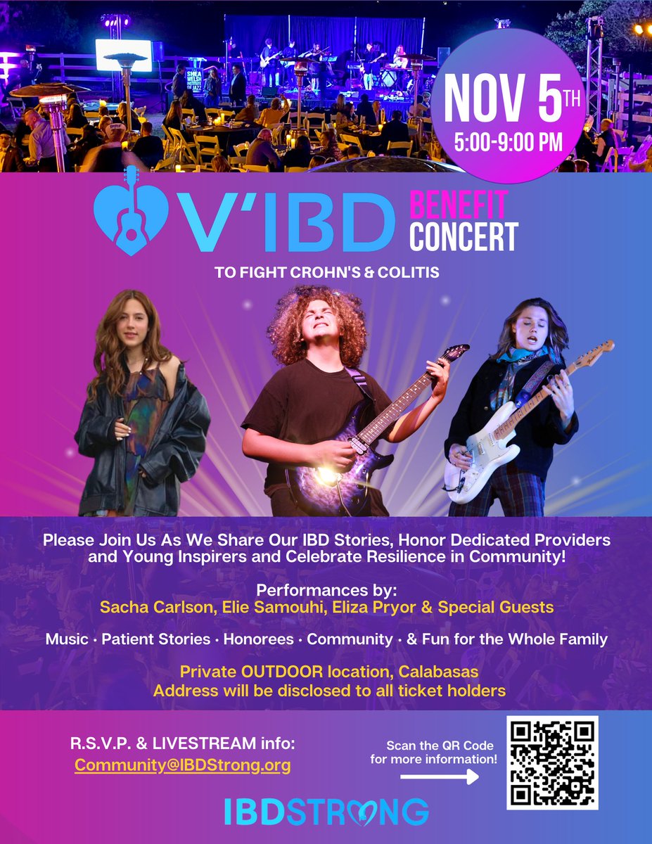 TeamTrellus's tweet photo. Trellus Health is proud to support IBD Strong in this year's V'IBD Benefit Concert on Friday, November 5th. 

Click on the QR Code in the flyer for more information and to register today!

#ibd #ibdstrong # #trellus #takecharge #masterselfmanagement  #crohns #colitis https://t.co/3B0gSSm6wK