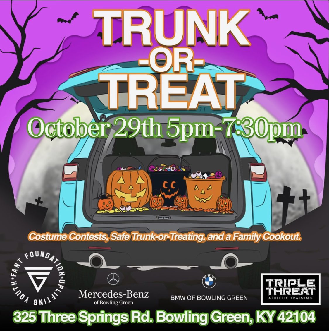 Fant_Foundation's tweet photo. Come trunk or treat with us! 🎃 https://t.co/DnVc1fDesw