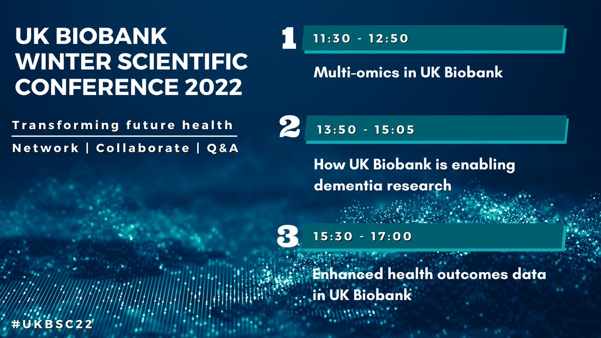 We can’t wait to be back hosting an in-person conference! Join us on 8 December 2022 for the #UKBiobank Scientific Conference for future developments in multi #omics, #dementia research, health outcomes linkage & how we can enable your #research #UKBSC22 ow.ly/2XKm50LbZFP