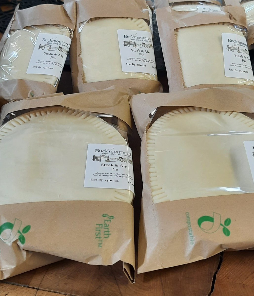 BuckmoorendFarm's tweet photo. Our signature pie...Steak & Ale. Slow cooked, packed & on the shelves now ready for you to pop in the oven! #midweekmeals #homereared #homemade #farmshop #supportlocal #chilterns https://t.co/ebDtq027bt