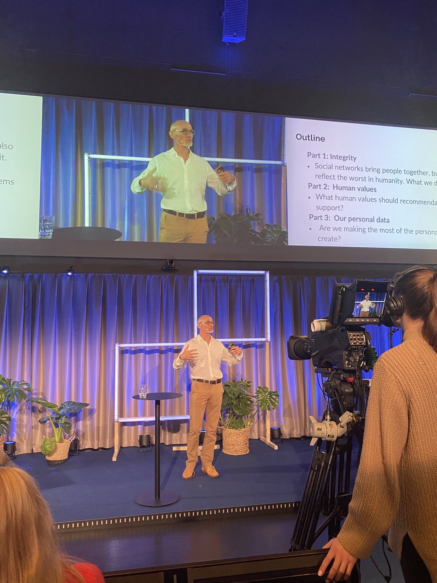 Jaakko Hollmén (@jhollmen) on Twitter photo Alon Y. Halevy <a href="/AlonHalevy/">AlonHalevy</a> from Meta AI on stage at DigitalizeStockholm’22 conference, presenting his keynote talk titled ”Human Values and Integrity in Social Media Recommendations”
#digitalizeinstockholm <a href="/dig_futures/">Digital Futures</a> <a href="/Stockholm_Uni/">Stockholm University</a> <a href="/KTHuniversity/">KTH Royal Institute of Technology</a> @MetaAI Alon Y. Halevy <a href="/AlonHalevy/">AlonHalevy</a> from Meta AI on stage at DigitalizeStockholm’22 conference, presenting his keynote talk titled ”Human Values and Integrity in Social Media Recommendations”
#digitalizeinstockholm <a href="/dig_futures/">Digital Futures</a> <a href="/Stockholm_Uni/">Stockholm University</a> <a href="/KTHuniversity/">KTH Royal Institute of Technology</a> @MetaAI