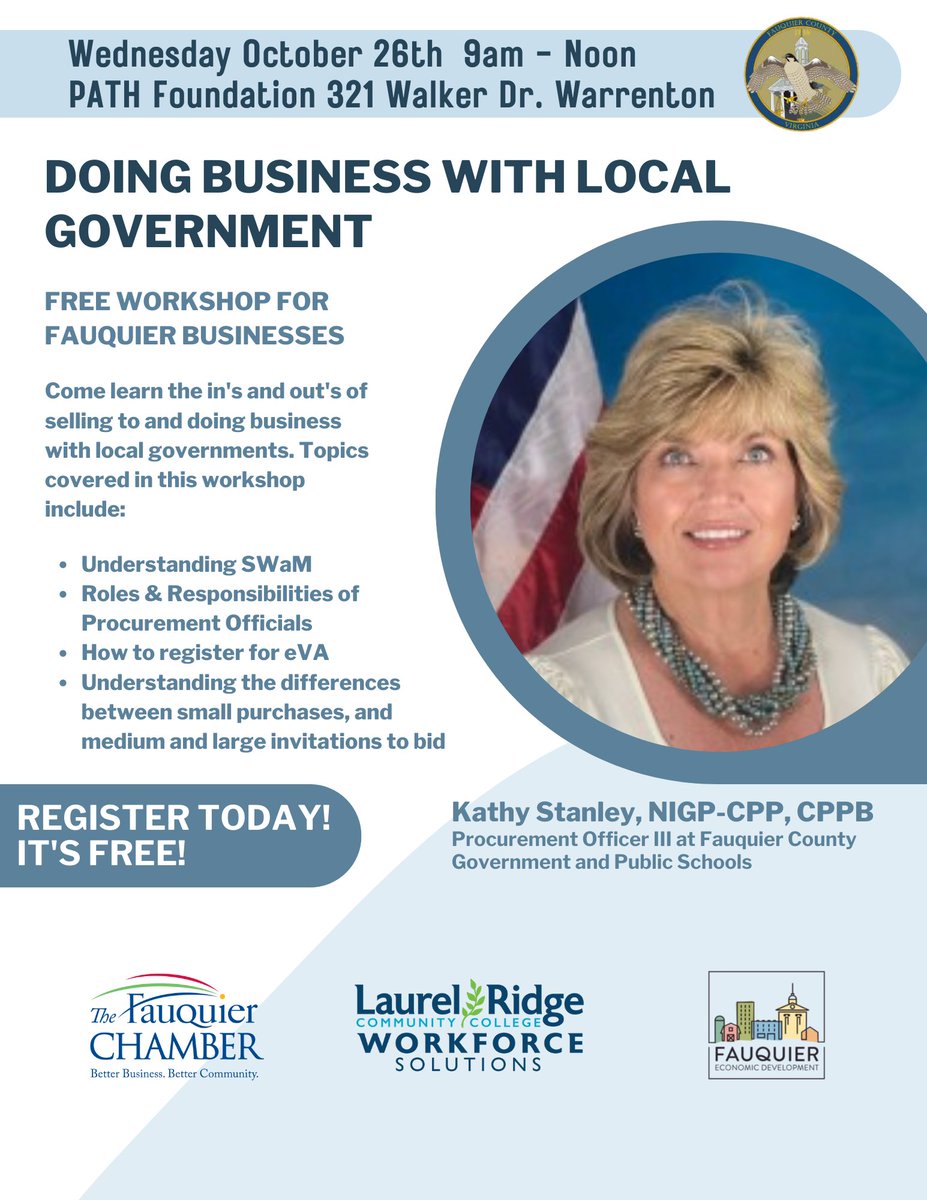 Sign up for this great workshops and broaden your client base!
fauquierchamber.org/events/details…