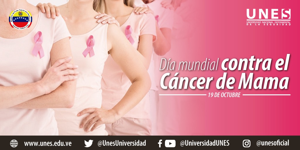 #PuebloUnidoYActivo 🇻🇪 El 19 de octubre de cada año se conmemora el Día Internacional de lucha contra el Cáncer de mama.
La lucha contra esta enfermedad, representa la primera causa de muerte en la población femenina a nivel mundial.
<a href="/lacamer/">GRAL LARRY CARRERA</a> 
@DttoUnes1 
@zavarse_fabio