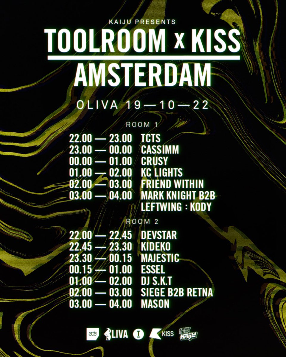 Big one tonight @toolroomrecords x @KissFMUK at @ADE_NL 💫💫💫 Toolroom.lnk.to/ADE2022AS