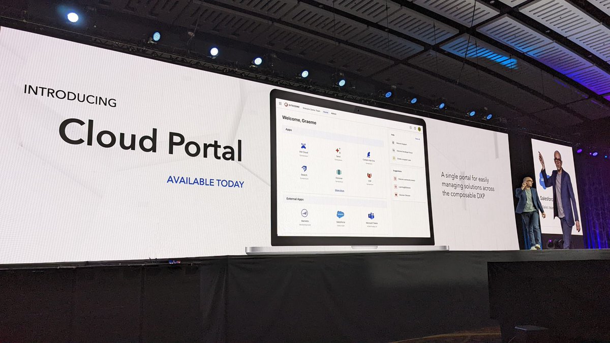 From an admin perspective you’re going to have everything you need to manage your composable DXP in our Cloud Portal… and your other solutions. <a href="/daveof/">Dave O'Flanagan</a> #SitecoreSYM #Sitecore #Cloud #SaaS #SitecoreDXP