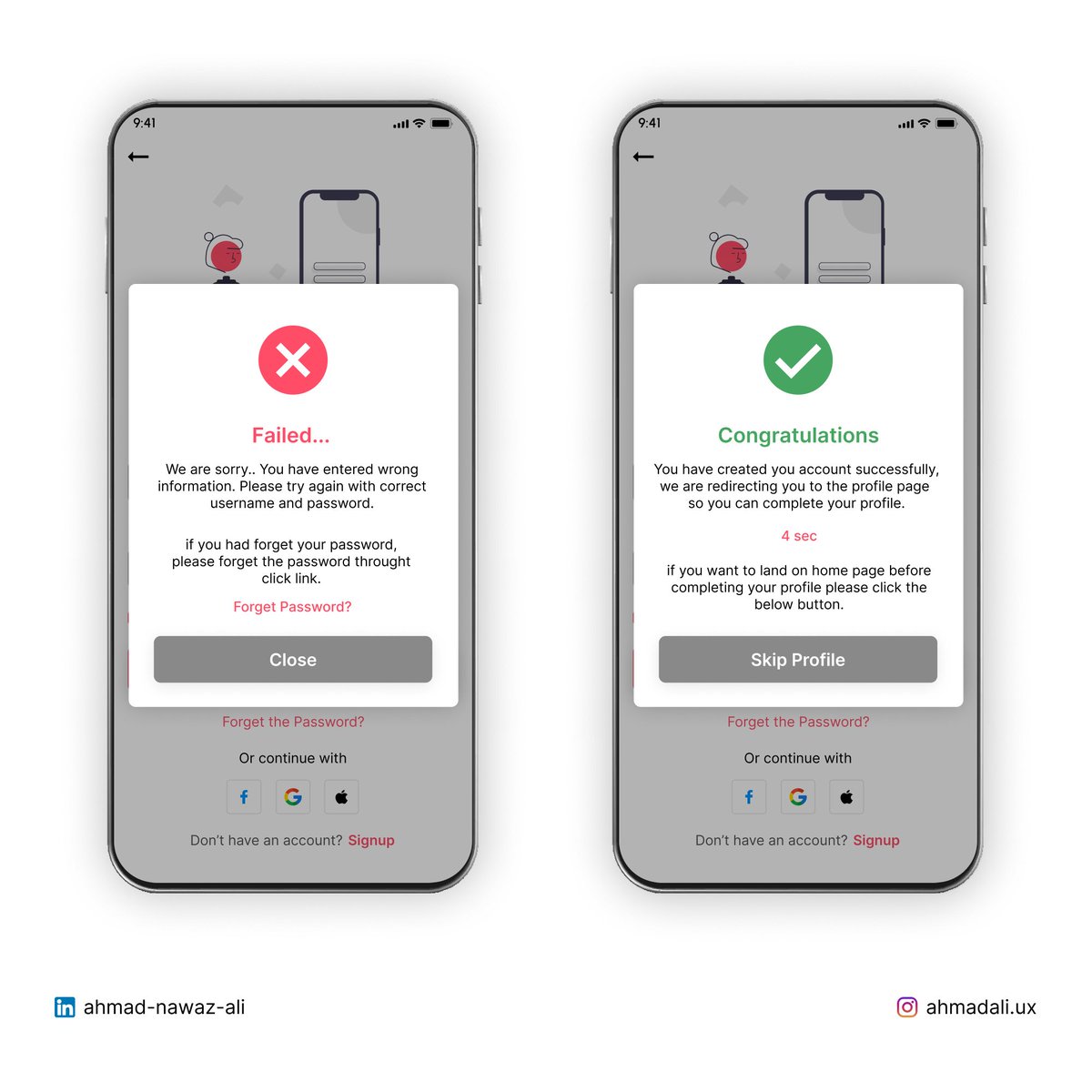 AhmadNawazAli7's tweet photo. Flash Message UI Design
Recently I did this UI challenge and created Flash Message UI design for a mobile app have a look and share your thoughts. Thanks

#FlashMessage #FlashMessageui #Messageui  #ui #ux #uidesign #uxdesign #uidesigner #DailyUI https://t.co/HvEm78D4Ql
