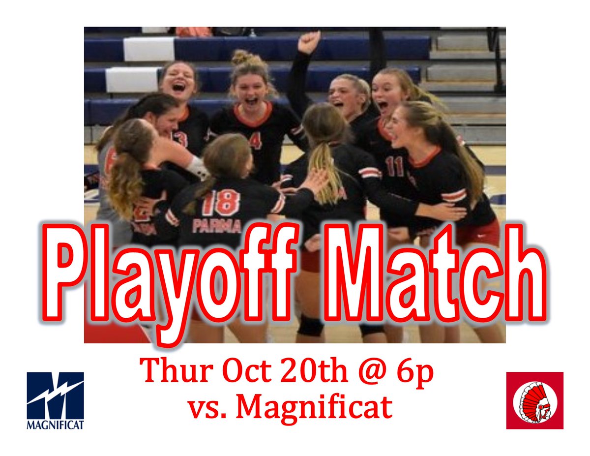 VbPsh's tweet photo. Second playoff match tomorrow night at Magnificat! Come support your Redmen varsity team! Purchase tickets https://t.co/6RJr7tVHSJ **from this page select ‘volleyball girls’, then under Division I choose ‘Maple Hts’ under Region 1’*. No sales at the door. https://t.co/RANdWIRl20