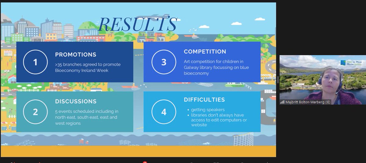 @BoltonWarberg highlighting work from @BlueBioeconomy in #Ireland for #bioeconomy Ireland week.
📚Libraries were contacted to support & highlight the week. @GalwayCoCo Westside library supported the project as did @StephanieRonan @MarineInst 

#allvoicestogether
#Irishbioeconomy
